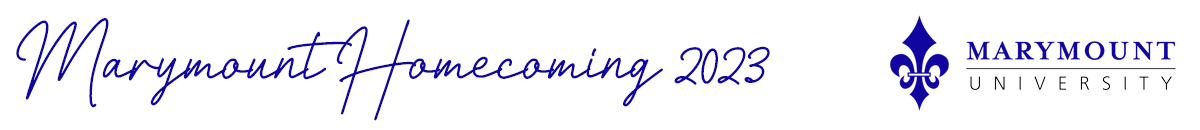 Marymount Homecoming 2023 banner